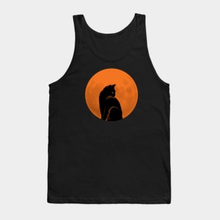 Black Cat and Full Moon Tank Top